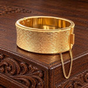 Vintage 1950s Bracelet Gold Filled Shell Geometric Basketweave Mid-Century - 15L